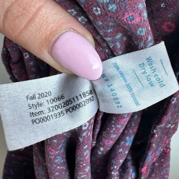 Marine Layer Pants Women Size XS Kiley Elastic Waist Pockets Ditsy Floral Purple - Picture 6 of 6